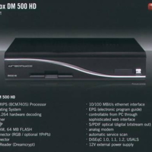 Dreamox dm500hd,dreambox 500hd,dm500 hd cccam settopbox hd